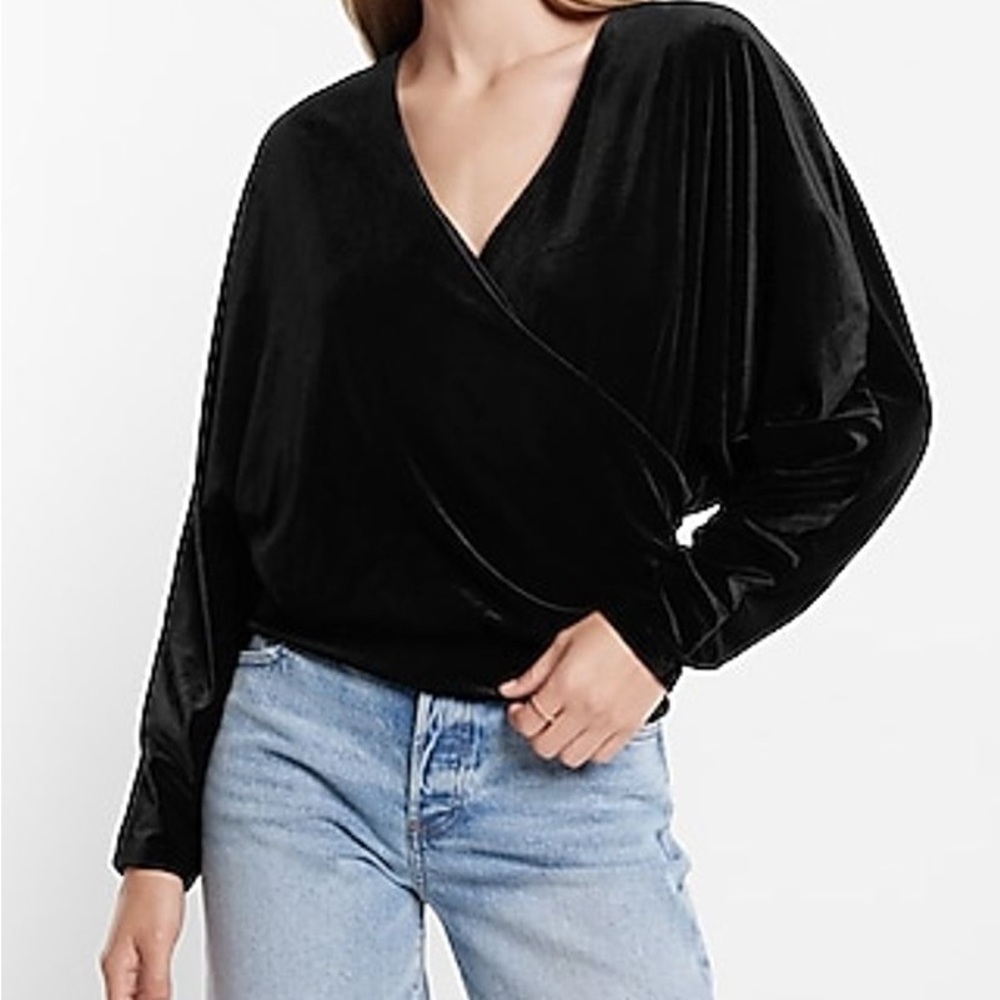 Velvet Wrap Top - NWT